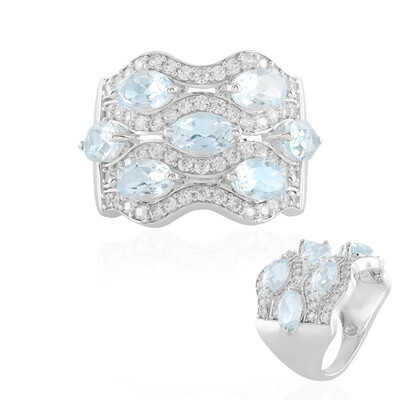 Sky Blue Topaz Silver Ring