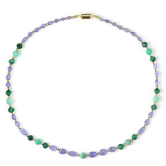 Tanzanite Silver Necklace(Adela Silber)