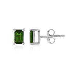 Russian Diopside Silver Earrings