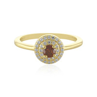 I3 Cognac Diamond Silver Ring