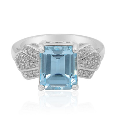 Sky Blue Topaz Silver Ring