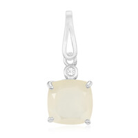 White Moonstone Silver Pendant