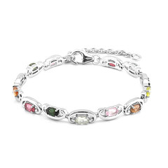 Fancy Tourmaline Silver Bracelet (Remy Rotenier)