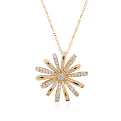 9K Flawless (F) Diamond Gold Necklace (LUCENT DIAMONDS)