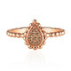 9K SI1 Argyle Rose De France Diamond Gold Ring (Annette)