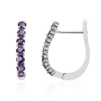 Zambian Amethyst Silver Earrings