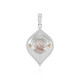 Copper Rutilated Quartz Silver Pendant (Granulieren)