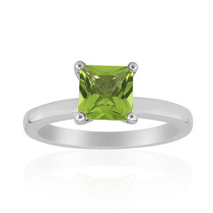 Burmese Peridot Silver Ring