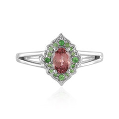 Nigerian Pink Tourmaline Silver Ring