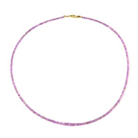 9K Unheated Ceylon Purple Sapphire Gold Necklace