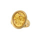 Cognac Baltic Amber Silver Ring (dagen)