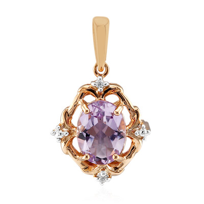 Rose de France Amethyst Silver Pendant