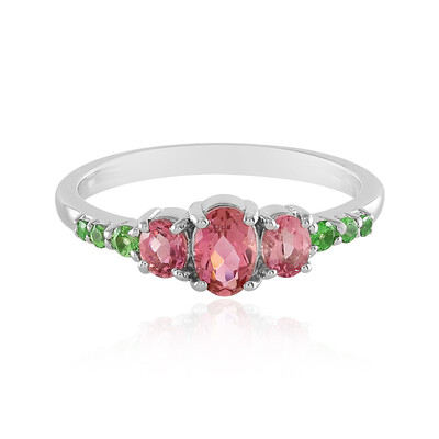 Nigerian Pink Tourmaline Silver Ring