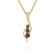 9K I3 Red Diamond Gold Necklace