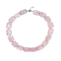 Rose Quartz Silver Necklace