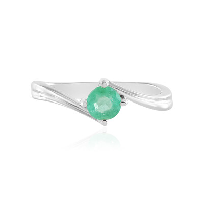 Russian Emerald Silver Ring