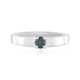 I2 Blue Diamond Silver Ring