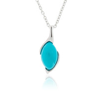 Sleeping Beauty Turquoise Silver Necklace