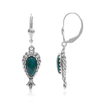 Chrysokolla Silver Earrings (Desert Chic)