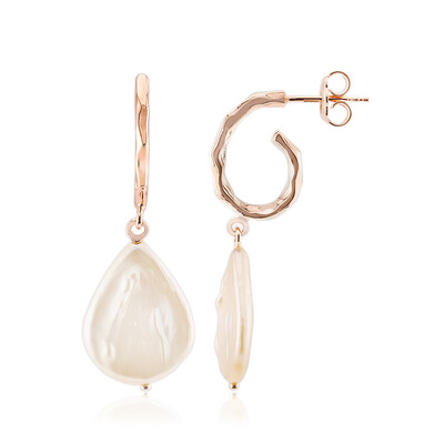 Peach Ming Pearl Silver Earrings (TPC)