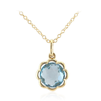 Sky Blue Topaz Silver Necklace