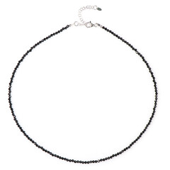 Black Spinel Silver Necklace