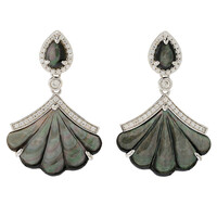 Mother of Pearl Silver Earrings (Dallas Prince Designs)