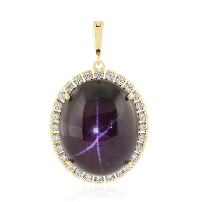 9K Star Garnet Gold Pendant