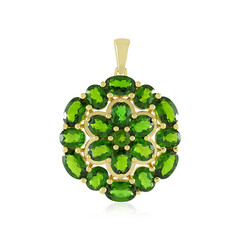 Russian Diopside Silver Pendant