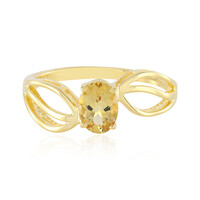 Yellow Beryl Silver Ring