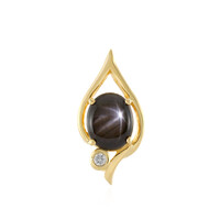 Black Star Sapphire Silver Pendant