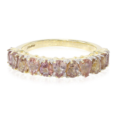 10K Unheated Padparadscha Sapphire Gold Ring