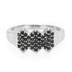 Black Spinel Silver Ring