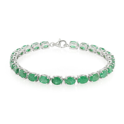 Zambian Emerald Silver Bracelet