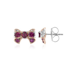 Rhodolite Silver Earrings (Gems en Vogue)