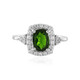 Russian Diopside Silver Ring