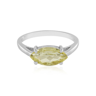 Lemon Quartz Silver Ring