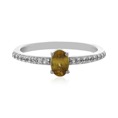 Sphene Silver Ring