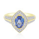 14K Ceylon Blue Sapphire Gold Ring (Annette)