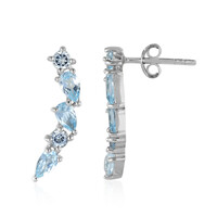 Sky Blue Topaz Silver Earrings