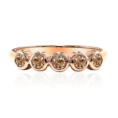 9K SI1 Argyle Rose De France Diamond Gold Ring