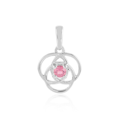 Nigerian Pink Tourmaline Silver Pendant