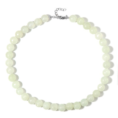 Prehnite Silver Necklace