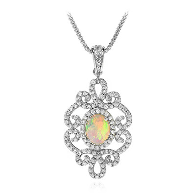 Welo Opal Silver Necklace (Dallas Prince Designs)