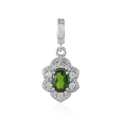 Russian Diopside Silver Pendant