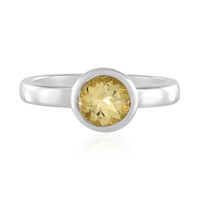 Yellow Beryl Silver Ring