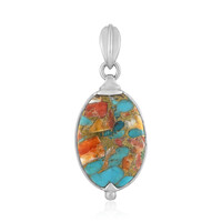 Multi Gem Silver Pendant