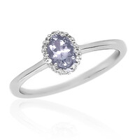 Unheated Tanzanite Silver Ring