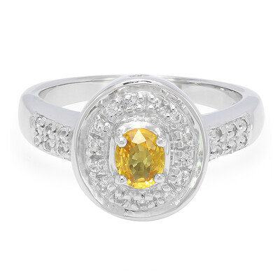 Yellow Sapphire Silver Ring