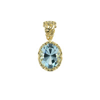 9K Sky Blue Topaz Gold Pendant